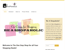 Tablet Screenshot of beashopaholic.com